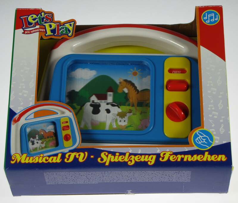 Vollbild anzeigen Spielzeugfernseher Musical TV mit Spieluhr und bewegten Comic-Bildern