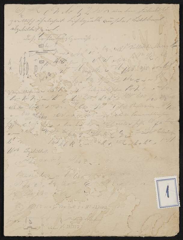 Manuskript zu mit Notizen zu verschiedenen Patenten über Filmprojektion