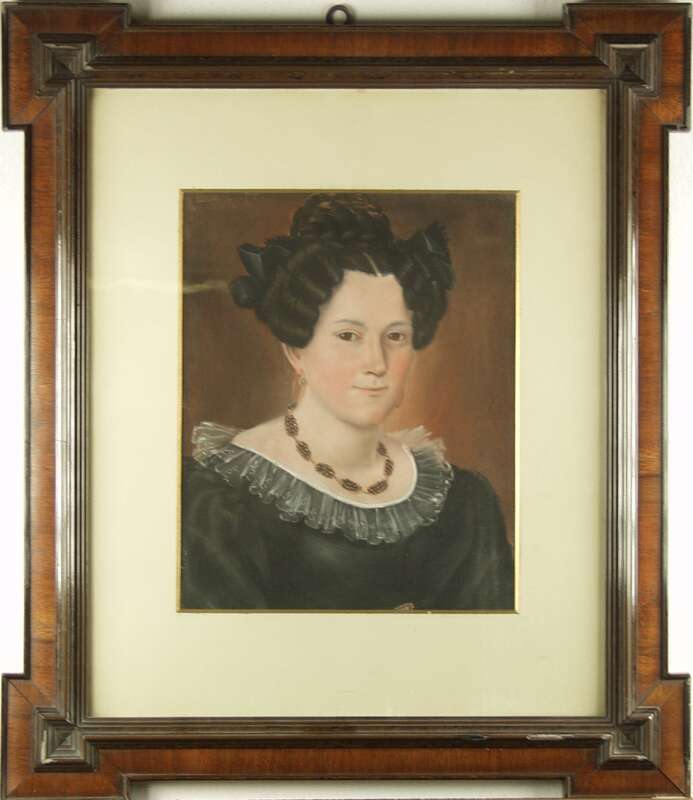 Vollbild anzeigen Pastellportrait Josefa Platz, geb. Straub, Ehefrau von Franz Josef Platz, Posthalter in Oberndorf am Neckar