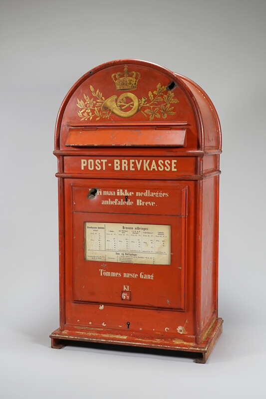 Briefkasten, Dänemark, Post-Brevkasse, vermutlich Stadtbriefkasten aus Kopenhagen