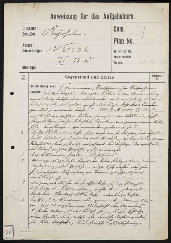 Manuskript der Patentanmeldung N 21532 VI / 57a²  Kehrfilm (Zusatz zu N 19954 VI 57a² Verfahren zu Aufnahme und Wiedergabe bewegter Bilder)