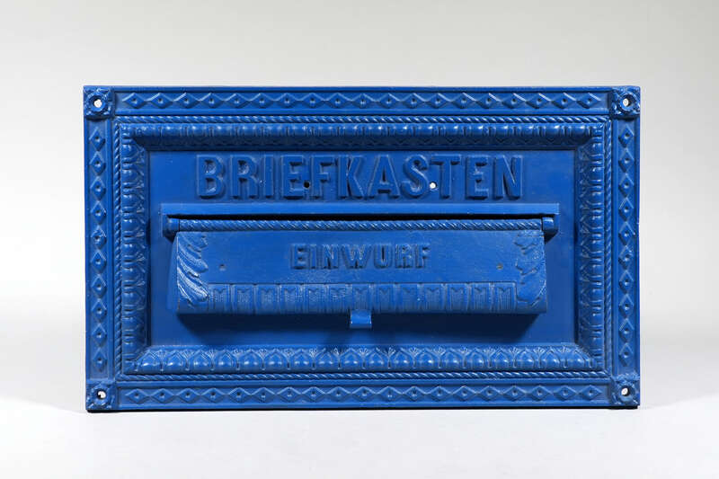 Vollbild anzeigen Briefeinwurfplatte, Kaiserliche Reichspost, Briefkasten