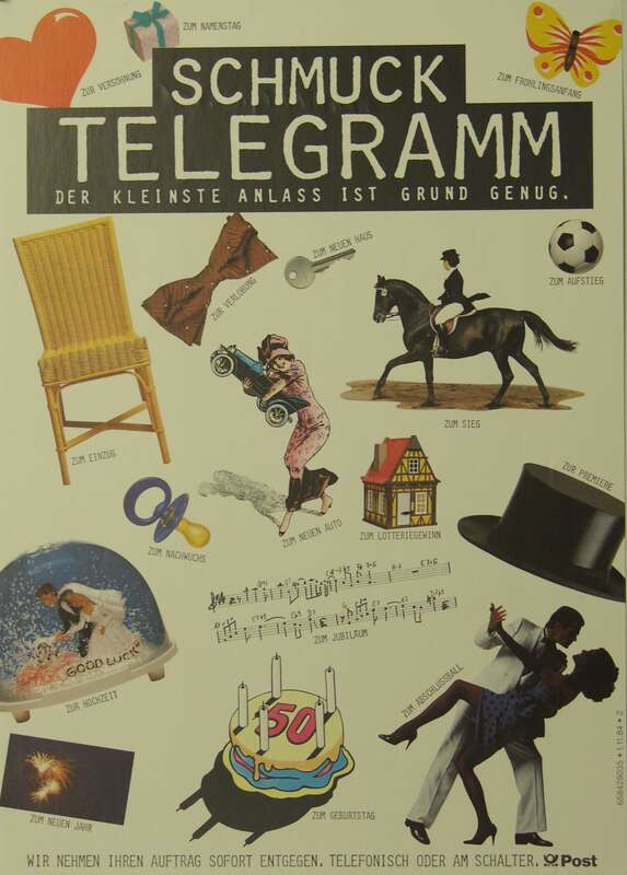 Vollbild anzeigen Plakat Schmuck Telegramm - Der kleinste Anlass ist Grund genug.