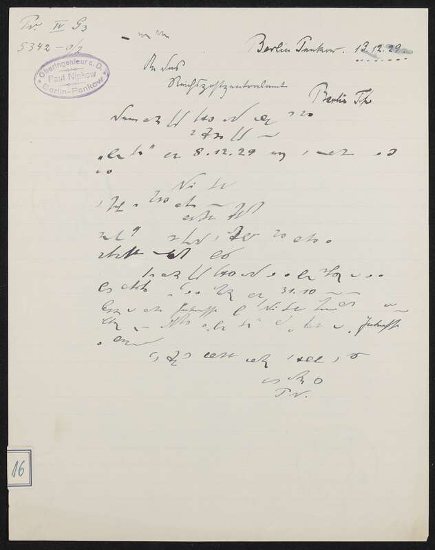 Briefentwurf in Stenografie