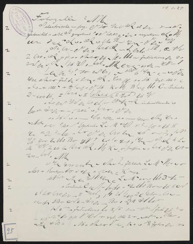 Manuskript Fotozelle in Stenografie