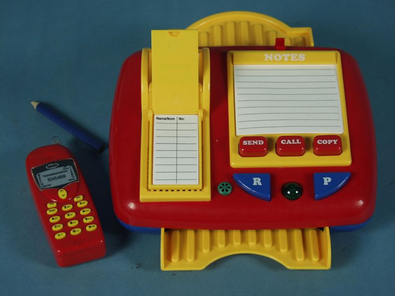Spielzeug-Faxgerät (Telefon-Fax-Kombigerät) im Verkaufskarton