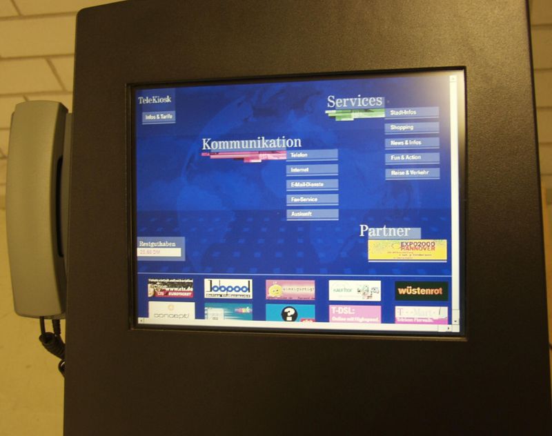 Öffentliches Internet-Terminal TeleKiosk mit Drucker