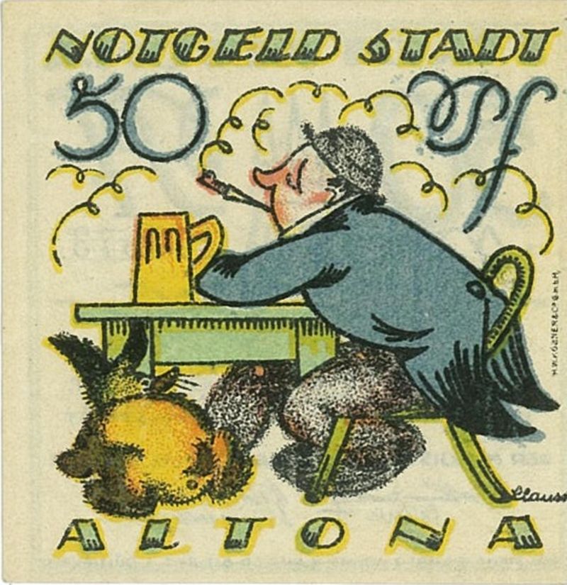 Notgeld der Stadt Altona an der Elbe über 50 Pfennig