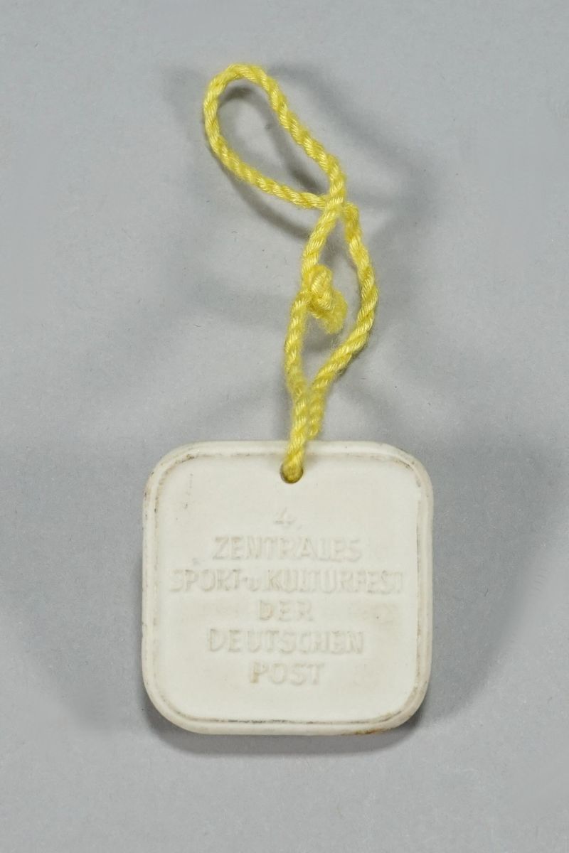 Medaille 4. Zentrales Sport- und Kulturfest in Dresden Erinnerungsplakette, Deutsche Post der DDR