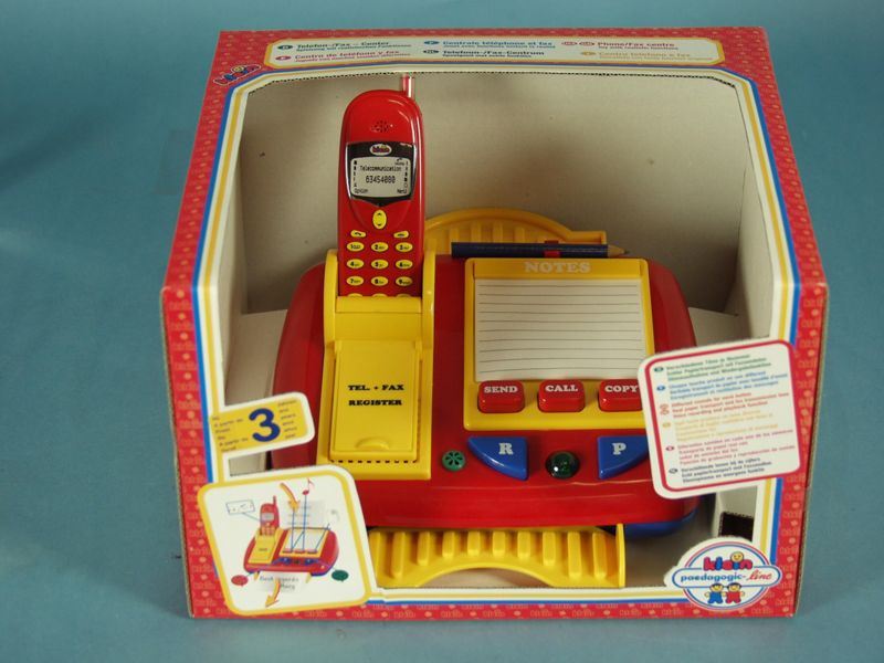 Spielzeug-Faxgerät (Telefon-Fax-Kombigerät) im Verkaufskarton