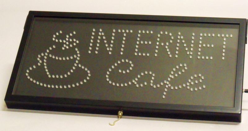 LED-Leuchtschild Internet Cafe