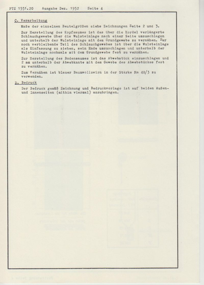 Postbeutel, Luftpost, Deutsche Bundespost, 54/59 Größe III