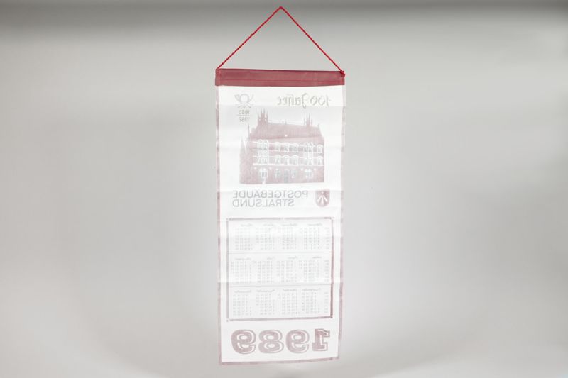 Wandkalender 1989, 100 Jahre Postgebäude Stralsund