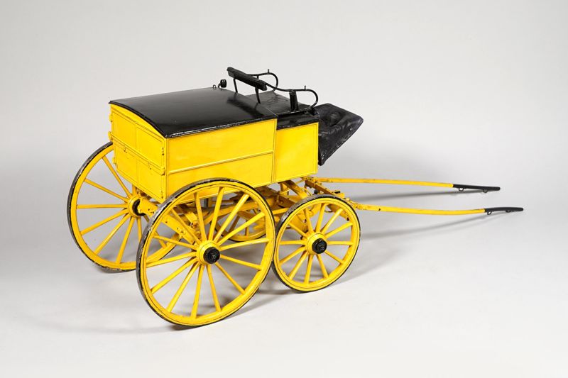 Modell, einspänniger Karriolpostwagen der Kaiserlichen Reichspost