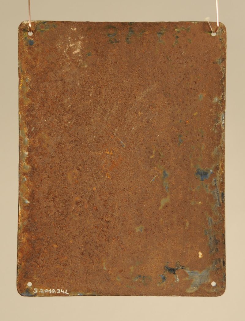 Schild Amtlicher Verkauf von Postfreimarken von der Gastwirtschaft Heitmann in Roseburg (Kreis Herzogtum Lauenburg)