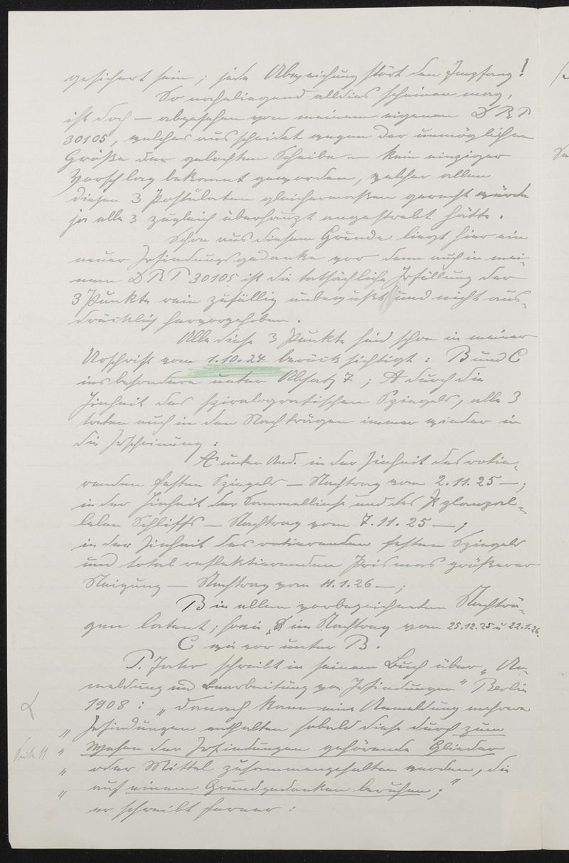 Abschrift eines Schreibens zu Patentanmeldung N 23661 VIII / 21a¹, Antwort auf die Schreiben vom 25. August und vom 4. November 1925