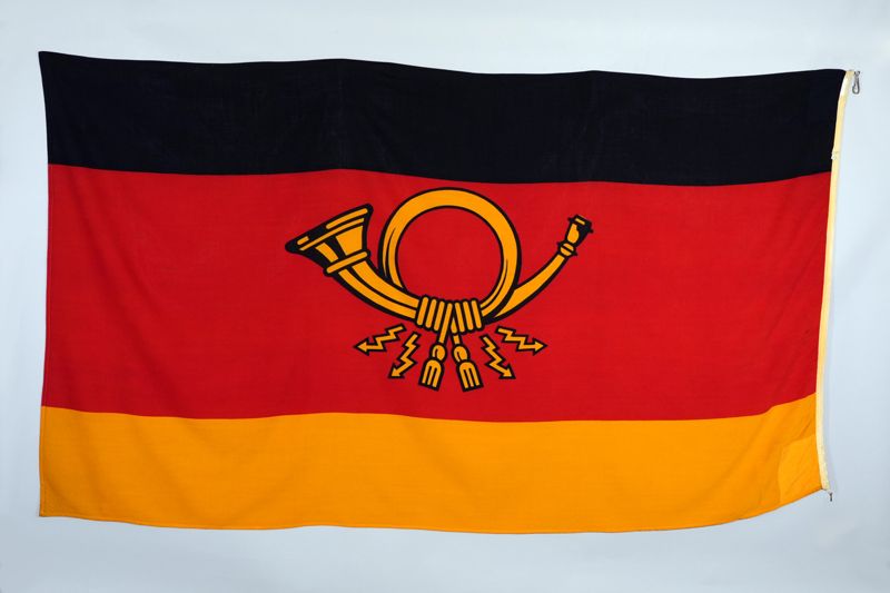 Fahne der Deutschen Bundespost vom Postamt Erbach im Odenwald