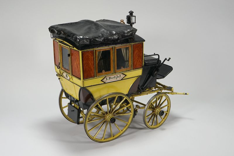 Modell, Württemberg, Omnibus-Postwagen der Königlich württembergischen Post