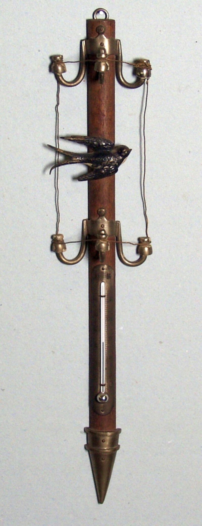 Thermometer in Form eines Telegrafenmastes