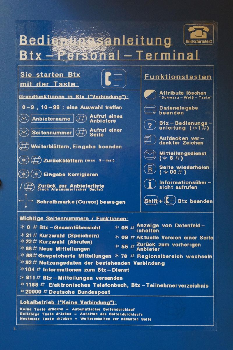 Öffentliches Terminal für Bildschirmtext (Btx)
