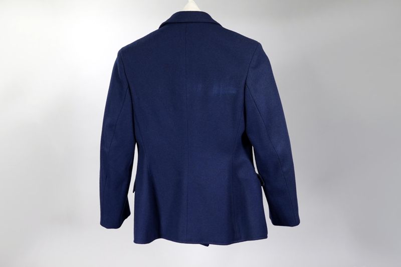 Dienstkleidung, Deutsche Post der DDR, Jacke (Damen) zweireihiger Schnitt mit Kragenspiegeln für Oberassistent (Ranggruppe 2)