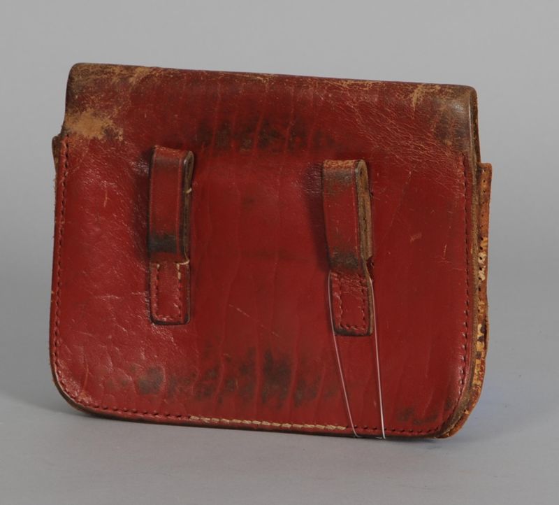 Tasche, Eilbotentasche (kleine Gürteltasche) für Telegrammzustellung beim Telegraphenamt der Deutschen Bundespost