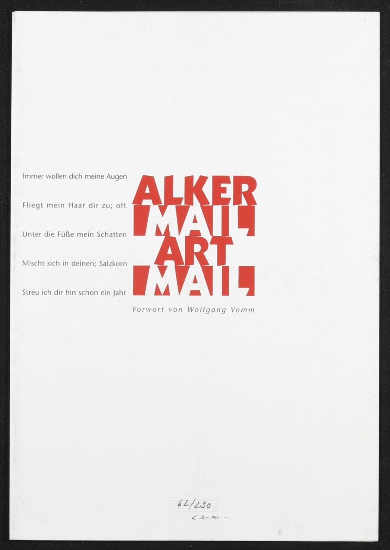 Mail Art-Konvolut Alker Mail Art Mail
