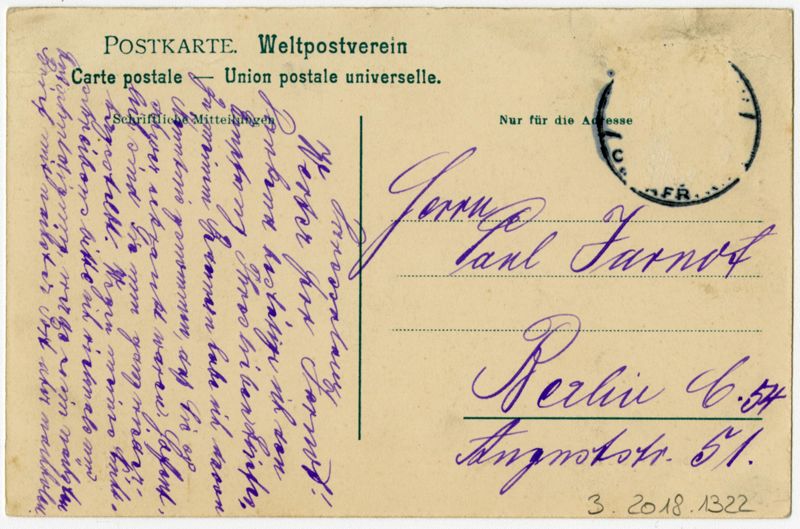 Ansichtspostkarte. Kolonialpost, Gruppenaufnahme von Nonnen mit ihren Schülern in einer Missionsschule in Deutsch-Ostafrika, gelaufen