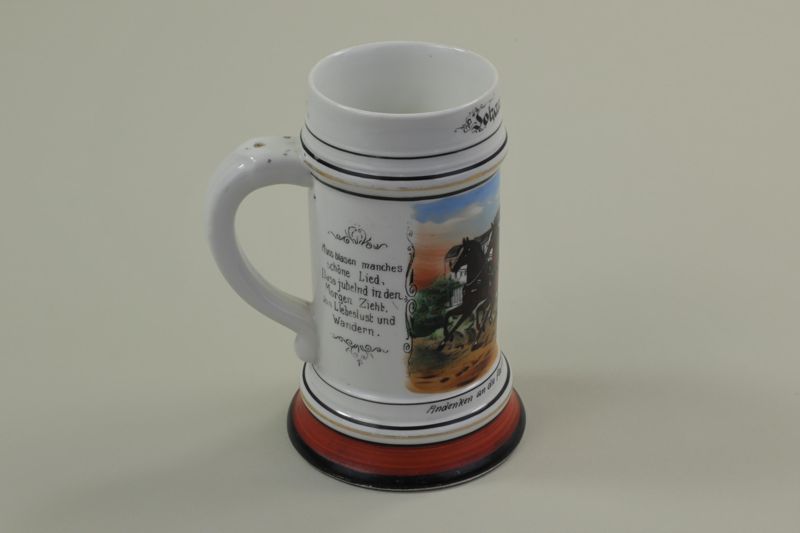 Bierkrug eines Postillions aus Solingen