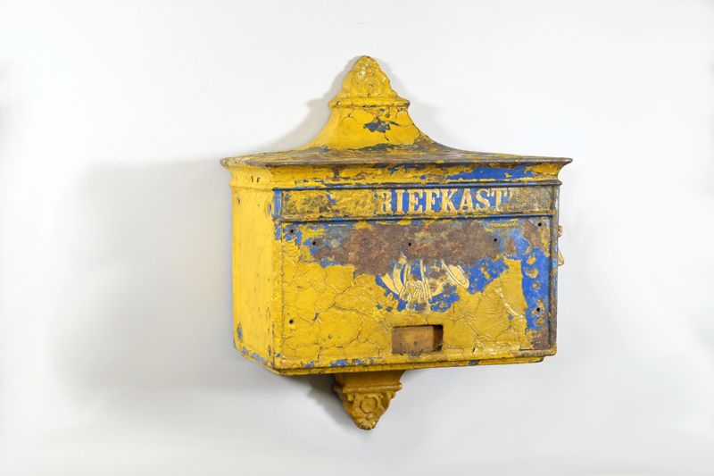 Briefkasten, Landbriefkasten für die Kaiserliche Reichspost mit Aufschrift Post=Briefkasten