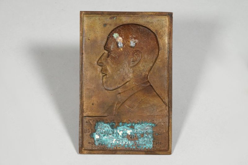 Plakette, Internationaler Telegrafistenwettstreit Berlin, Abb. Heinrich Hertz