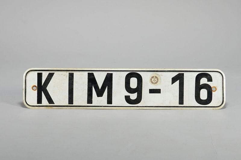 Autokennzeichen, Nummernschild, KIM 9 - 16, DDR, Bezirk Halle/ Saale, Stadtkreis Halle/ Saale, Deutsche Post der DDR