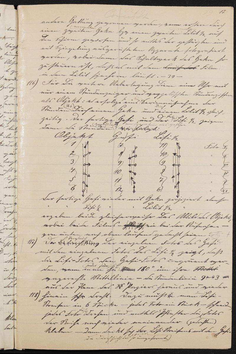 Manuskript, Patentanmeldung N 19954 VI / 57a²  Aufnehmen und Wiedergeben bewegter Bilder mit stetiglaufendem Bildband