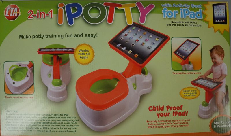 iPad-Halterung iPotty für Kleinkinder mit Toilettensitz