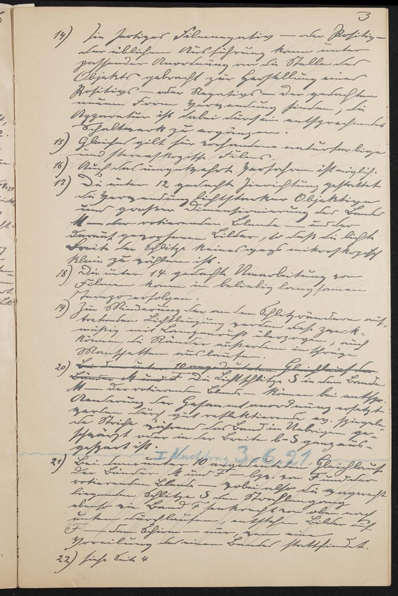 Manuskript, Patentanmeldung N 19954 VI / 57a² (DRP 388005) Aufnehmen und Wiedergeben bewegter Bilder mit stetiglaufendem Bildband