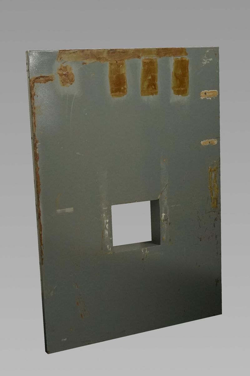 Zollkontrolleinrichtung, Fragment der  Röntgenkabine, Seitenwand mit Fenster (Versuchsmuster)