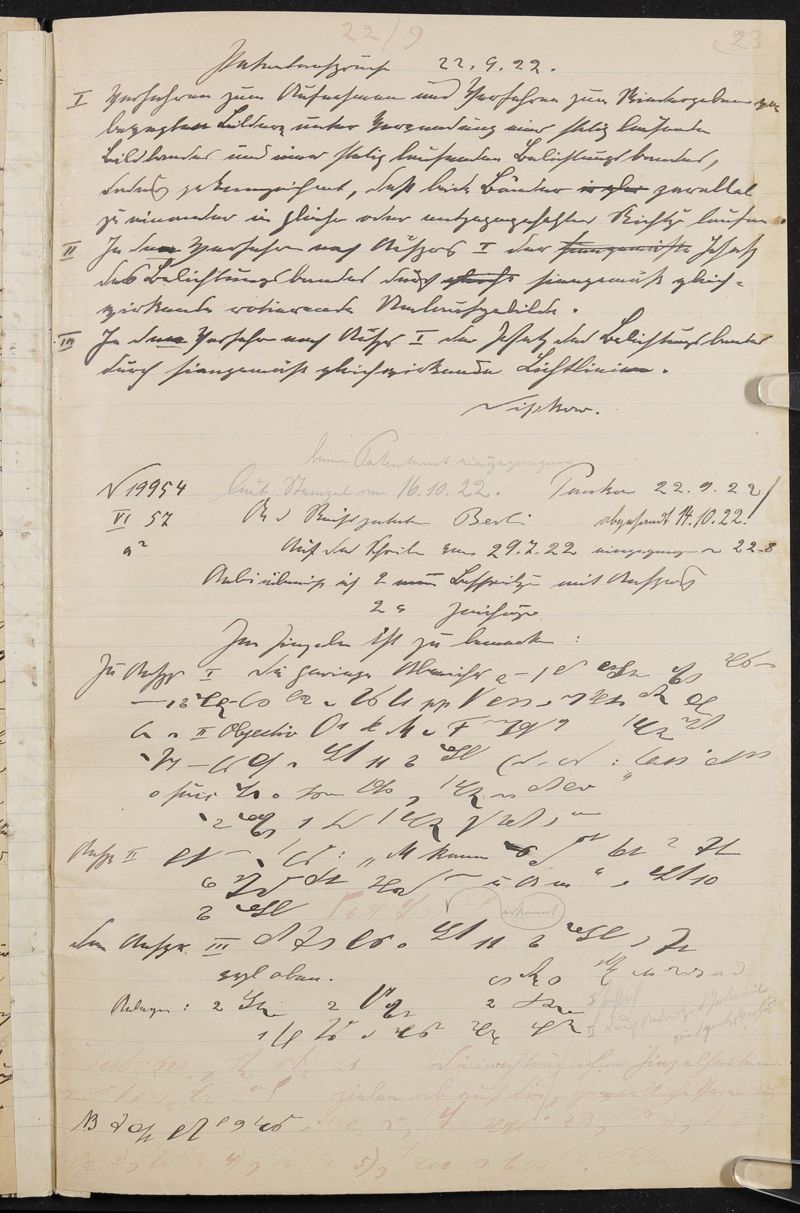 Manuskript, Patentanmeldung N 19954 VI / 57a²  Aufnehmen und Wiedergeben bewegter Bilder mit stetiglaufendem Bildband