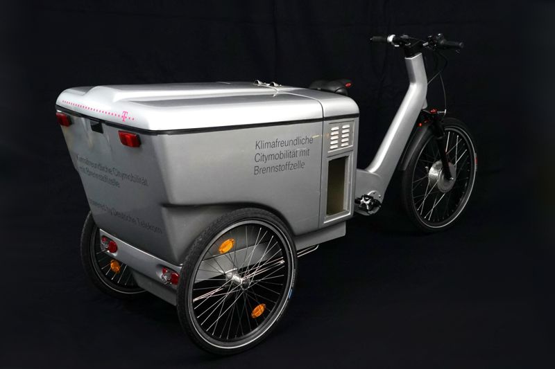 Fahrrad Cargobike EVO 3 betrieben mit Brennstoffzellen