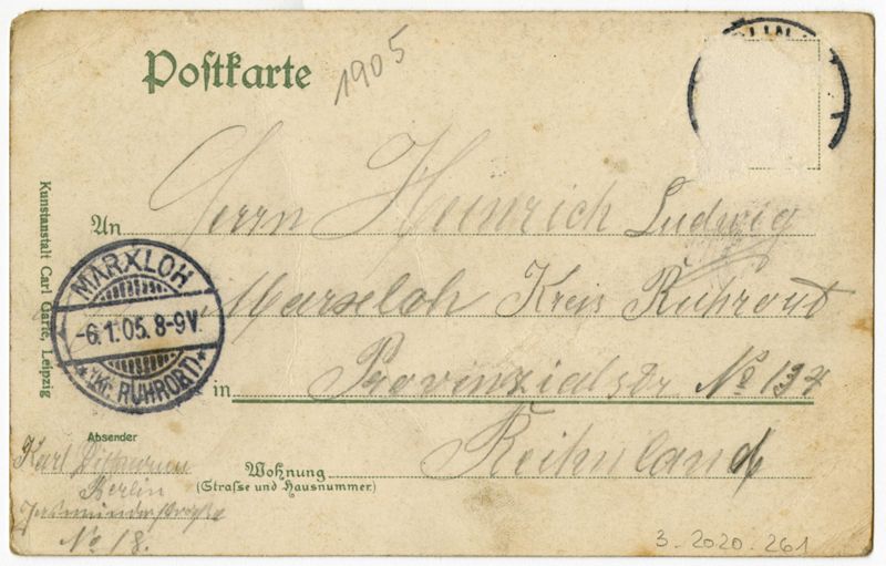 Ansichtspostkarte. Berlin, Alexanderplatz, mit Straßenbahn, gelaufen