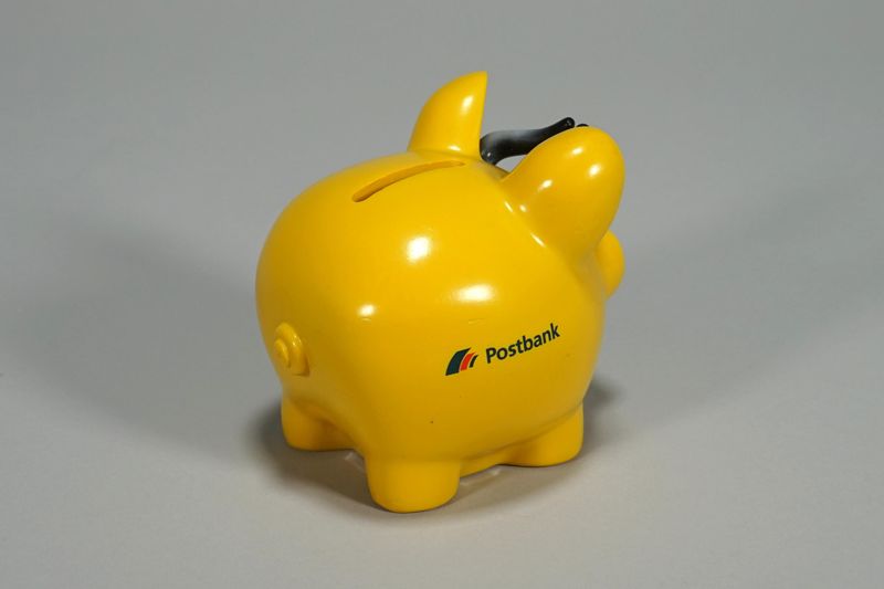 Spardose als Sparschwein Börsensieger der Postbank
