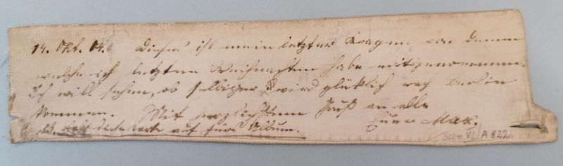 Hemdkragen als Postkarte aus den USA nach Berlin / Kragenbrief