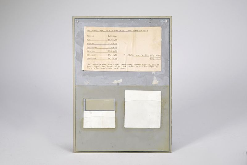 Aushangtafel für Rentenzahlung, Deutsche Bundespost