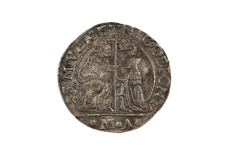 Münze, 40 Soldi/1/4 Scudo, Nicolò da Ponte, Doge von Venedig, Republik Venedig