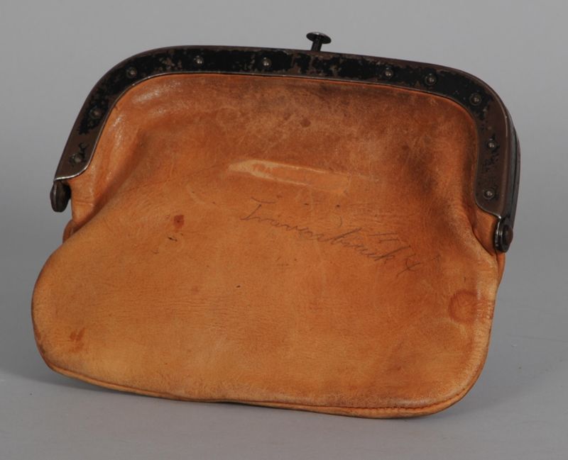 Tasche, Innentasche zur Poststellentasche (für Bargeld) Travenbrück 4 (Kreis Stormarn, Schleswig-Holstein), zwischen Postamt und Poststelle verwendet, Deutsche Bundespost