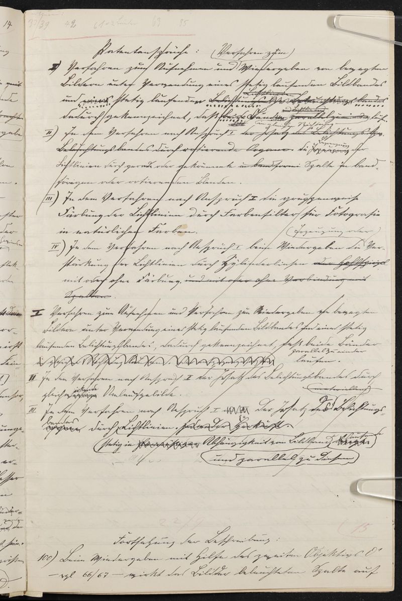 Manuskript, Patentanmeldung N 19954 VI / 57a²  Aufnehmen und Wiedergeben bewegter Bilder mit stetiglaufendem Bildband