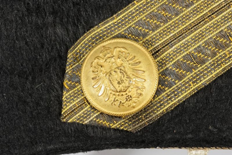 Uniform, Mecklenburg-Schwerin (?), Zweispitz-Hut zur Galauniform eines Postmeisters, mit (altem) kaiserlichen Wappenknopf