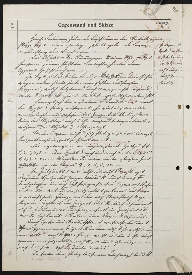 Manuskript, Patentanmeldung N 19954 VI / 57a² (DRP 388005) Aufnehmen und Wiedergeben bewegter Bilder mit stetiglaufendem Bildband