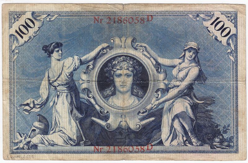 Banknote des Deutschen Reiches über Einhundert Mark