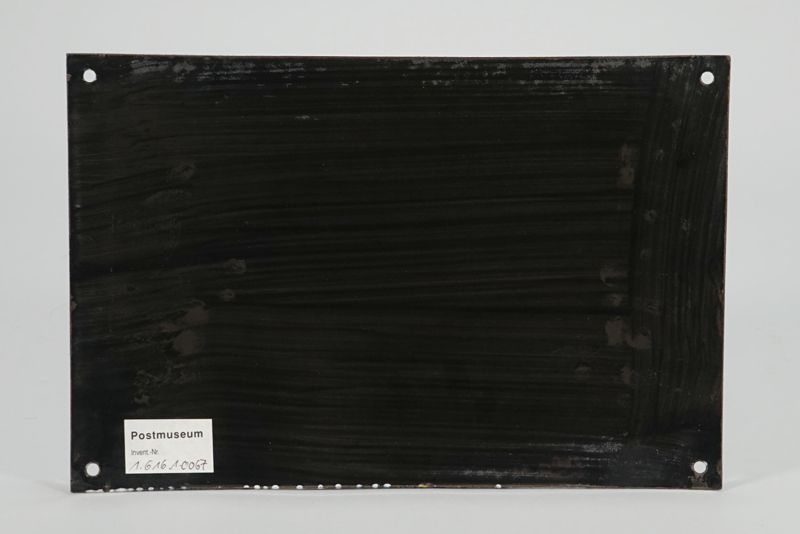 Schild, Annahme von Paketen, für Paketzustellwagen, Deutsche Reichspost
