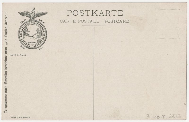 Ansichtspostkarte / Künstlerpostkarte, Kablelegung durch den Kabeldampfer Stephan Mai 1903, Kabelleger auf hoher See, ungelaufen